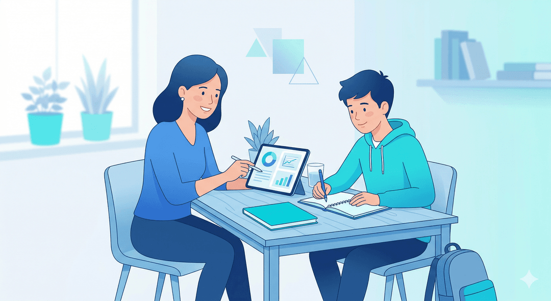 معلم يشرح لطالب